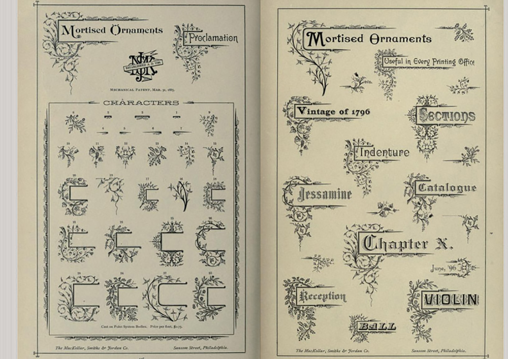 Nyomdai, tervezői segédeszköz, kiadvány 1892-ből. - 3 Mangó